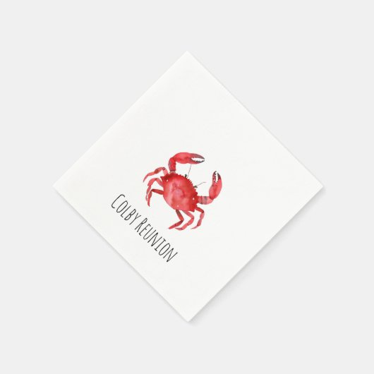 Artisan Red Crab Reunion NAAM Kleurrijk Fun Servet (Hoek)