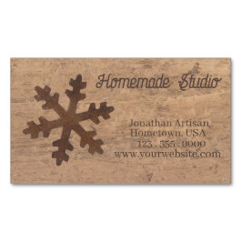 Artisan Rustic Christmas Magnetisch Visitekaartje