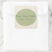 Artisan Sage Stone Custom Name Packaging Sticker (Tas)