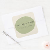 Artisan Sage Stone Custom Name Packaging Sticker (Envelop)
