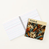 Artisan Sinaasappel Blooms Folk Art Top label Notitieboek (Binnen)