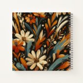 Artisan Sinaasappel Blooms Folk Art Top label Notitieboek (Achterkant)