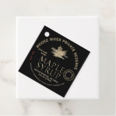 Artisan Small Batch, Date State Golden Maple Syrup Bedankjes Labels (In situ)