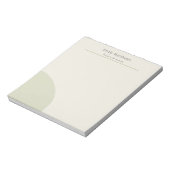 Artisan Studio Notepad Sage Minimalist Stationery Notitieblok (Linkerzijde)