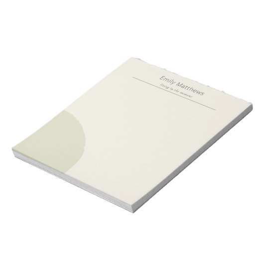 Artisan Studio Notepad Sage Minimalist Stationery Notitieblok (Linkerzijde)