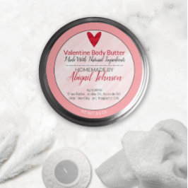 Artisan Valentijns's Roze & Rode Body Butter Label