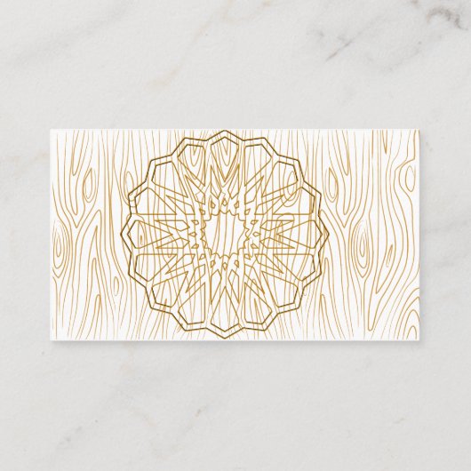 Artisan Visitekaartje Design voor een houtbewerkin (Achterkant)