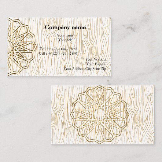 Artisan Visitekaartje Design voor een houtbewerkin (Voorkant / Achterkant)