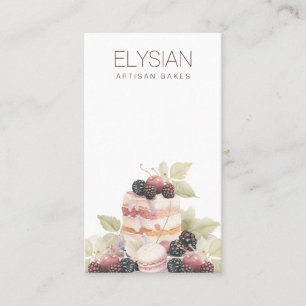 Artisan Waterverf Bakker Bakkerij Gebak Chef Visitekaartje