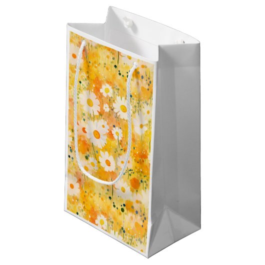 Artisan Wildflowers Geel Sinaasappel Happy Daisies Klein Cadeauzakje (Voorkant Gekanteld)