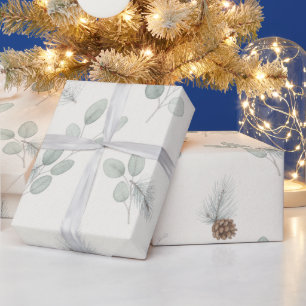 Artisan Winter Botanisch Elegant Kerstmis Cadeaupapier
