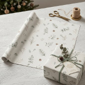 Artisan Winter Botanisch Elegant Kerstmis Cadeaupapier