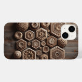 Artisan Woven Geometric Shapes Phone Case - Rustic (Achterkant (horizontaal))