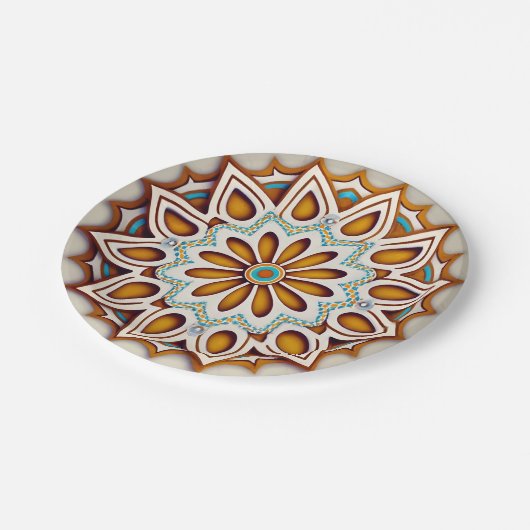 Artisana Marokkaans Andalusisch mozaïek Papieren Bordje (Gekanteld)