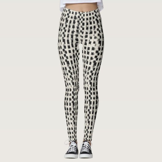 Artisanal Micro-Checkered  Leggings  (Voorkant)
