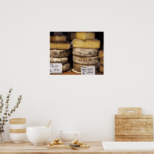 artisanale regionale franse kaas poster (Keuken)
