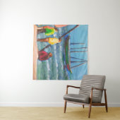 Artisanale vissers wandkleed (In Situ (horizontaal))