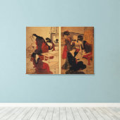 Artisans Making a Woodcut, c.1857 Canvas Afdruk (Insitu (Houten vloer))