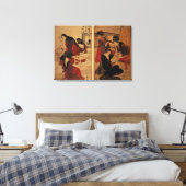 Artisans Making a Woodcut, c.1857 Canvas Afdruk (Insitu (Slaapkamer))