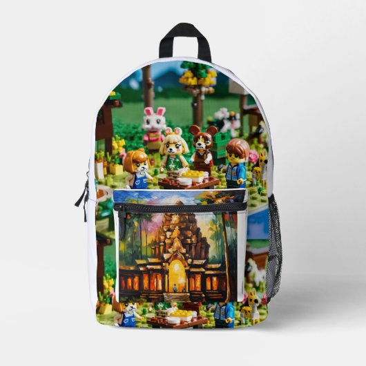 Artisan's Touch Printed Perfection Crafted Canvas Bedrukte Rugzak (Voorkant)