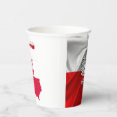 Artiseerkopjes van Poolse vlag Papieren Bekers (Rechts)