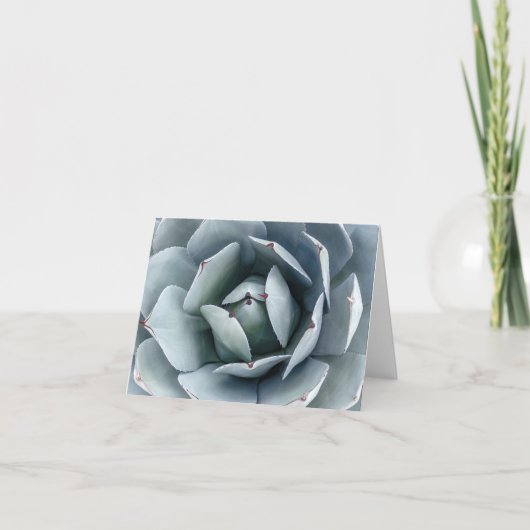 Artisjok Agave Cactus | Sage Green Note-Kaart Bedankkaart (Voorkant)