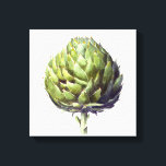 Artisjok botanische aquarel canvas afdruk<br><div class="desc">Artichoke botanische aquarel kunst print op canvas om elk huis op te fleuren. Ideaal voor natuur liefhebbers</div>