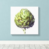 Artisjok botanische aquarel canvas afdruk (Insitu (Houten vloer))