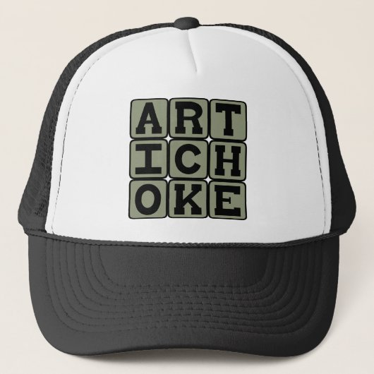 Artisjok, erfgoedgroente trucker pet (Voorkant)