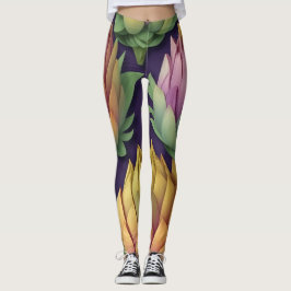 Artisjok grillige kleurrijke gepersonaliseerde pat leggings