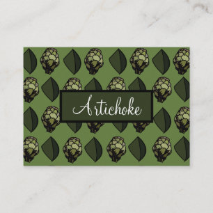Artisjok Groente Plant Botanisch Patroon Visitekaartje
