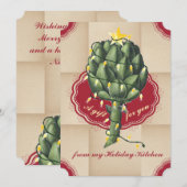 Artisjok kerstboom uit de keuken van de kaart (Voorkant / Achterkant)