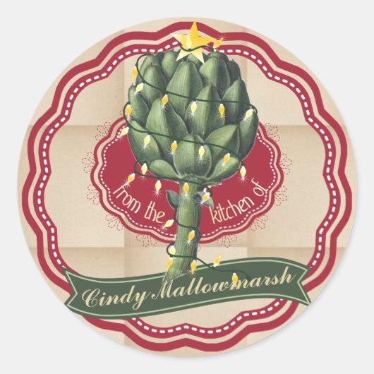 Artisjok kerstboom uit de keuken van label (Voorkant)