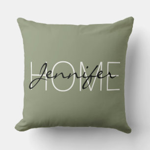 Artisjok kleur home monogram kussen