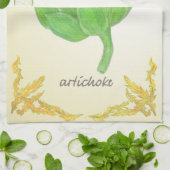 artisjok met bladeren van klassiek ontwerp theedoek (Gevouwen)