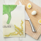 artisjok met bladeren van klassiek ontwerp theedoek (Quarter Fold)