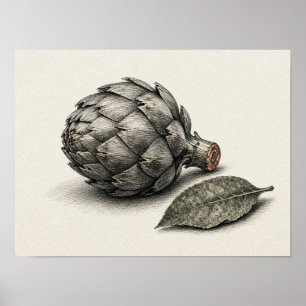 Artisjok Muurkunst Botanische Keuken Stilleven Poster