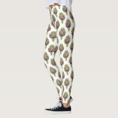 Artisjok Paarse Patroon Leggings (Links)
