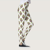 Artisjok Paarse Patroon Leggings (Rechts)