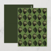 Artisjok Plantaardige Plant Botanische Patroon Briefkaart (Voorkant / Achterkant)