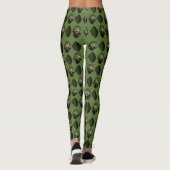 Artisjok Plantaardige Plant Botanische Patroon Leggings (Achterkant)