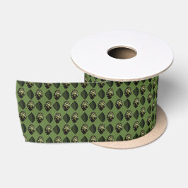 Artisjok Plantaardige Plant Botanische Patroon Satijnen Lint