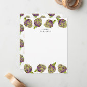 Artisjok platte noot Kaart Notitiekaartje (Voorkant / Achterkant in situ)