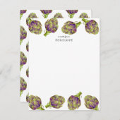 Artisjok platte noot Kaart Notitiekaartje (Voorkant / Achterkant)