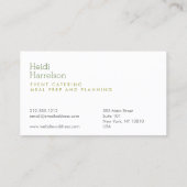 Artisjok scherm Print Catering Groen/Zwart Visitekaartje (Achterkant)