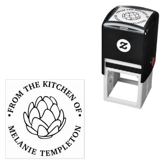 Artisjok uit de keuken van Foodie Naam Zelfinktende Stempel (In situ)