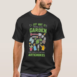 Artisjok Veganistisch Vegetarisch Plant Liefhebber T-shirt