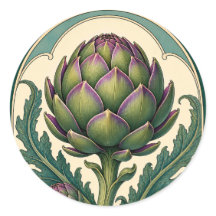 Artisjok Vintage Art Nouveau Stijl Keuken Kunst
