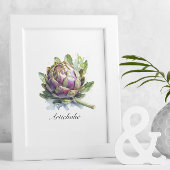 Artisjok Waterverf Botanische Keukentuin Poster