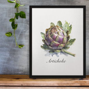 Artisjok Waterverf Botanische Keukentuin Poster